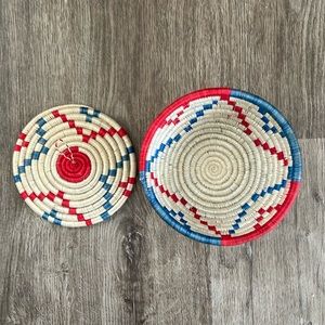 Rwandan Handwoven Basket with lid